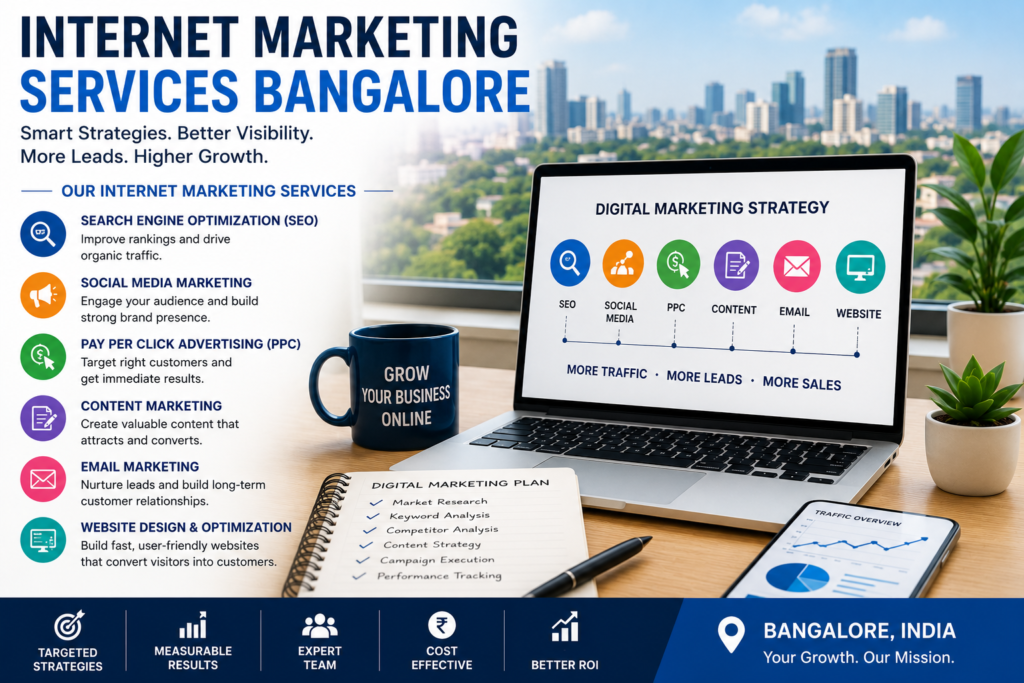 Internet Marketing Services Bangalore are helping businesses improve visibility, attract customers, and increase online sales successfully.